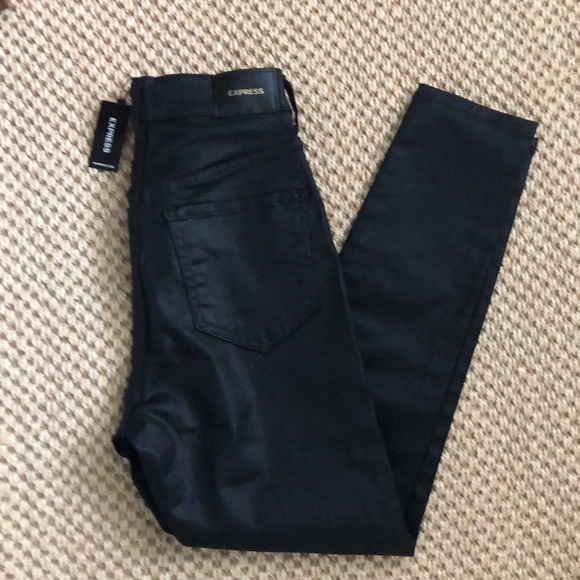 New Express Skinny Super High Rise Black Jeans